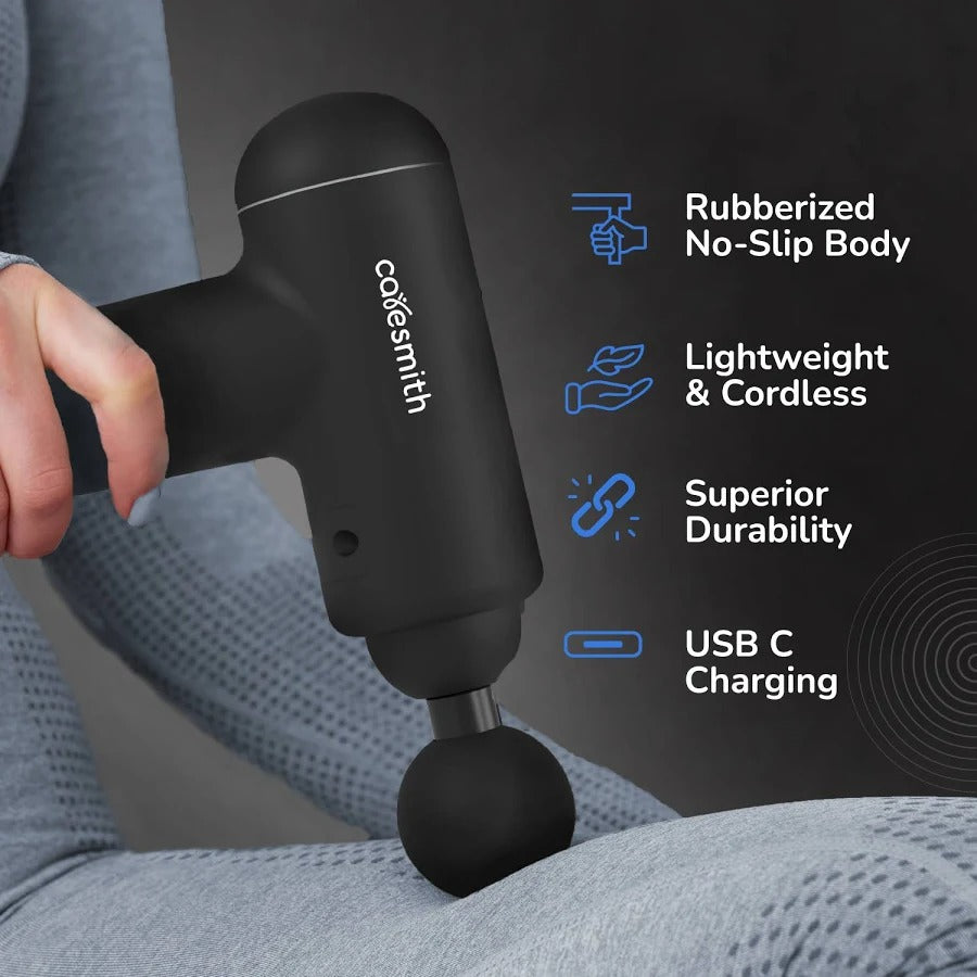 Massager Gun For Full Body Massager [4 Headsl] 6 Speed Mode Massager for Full Body Pain Relief, Muscle Relaxation of Neck, Shoulder, Back, Foot for Men & Women, Black.