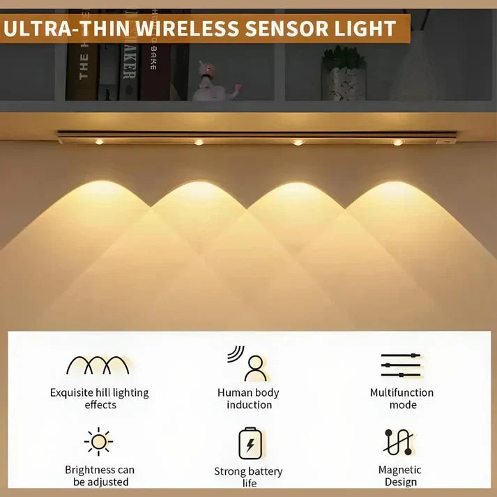 LED PIR Motion Sensor Light with USB Rechargeable